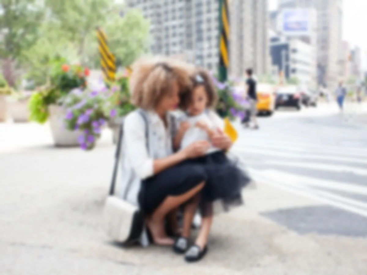 Out-of-focus street photo, before enhancement